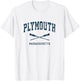 Plymouth Massachusetts Vintage Nautical Paddles Sports Oars T-Shirt - T-Shirt | White