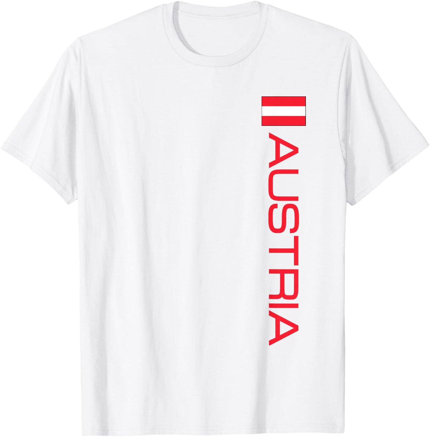 Austria Flag Austrian National Pride and Colors T-Shirt - T-Shirt | White