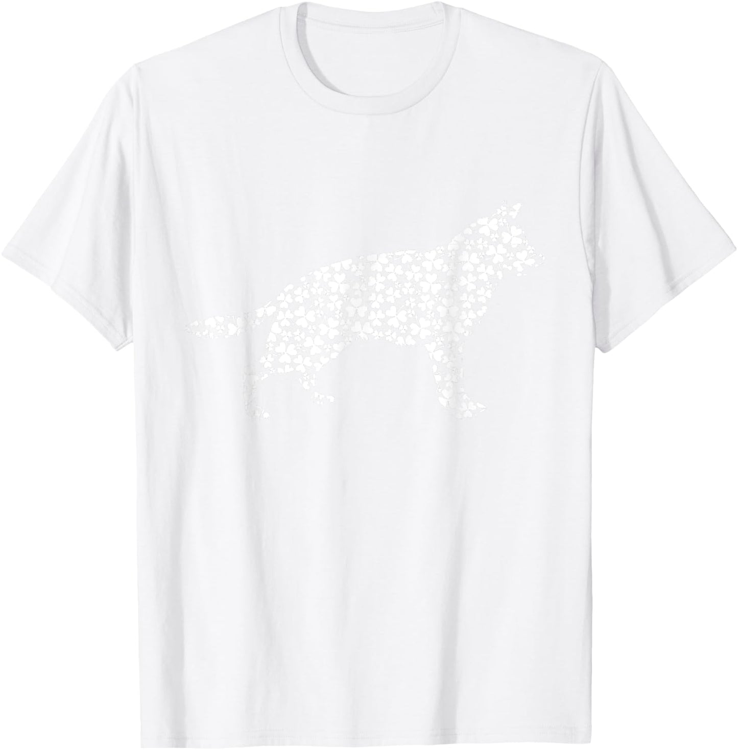 German Shepherd Dog Cute Shamrock St Patricks Day T-Shirt - T-Shirt | White