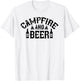 Campfire And Beer Camping T-Shirt - T-Shirt | White