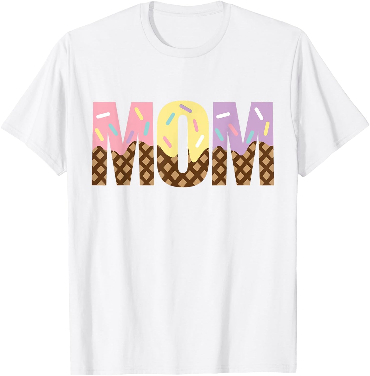 Mom Of The Sweet One Ice Cream 1st First Family Mother's Day Men Women T-Shirt - T-Shirt | White