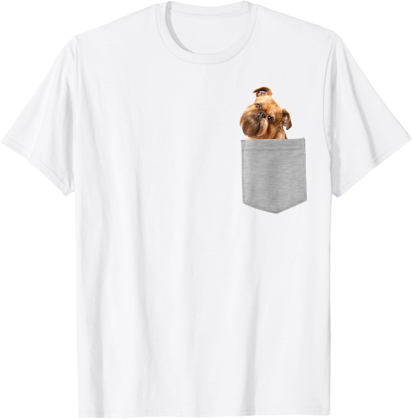 Dog in Your Pocket Brussels Griffon Men Women Girls Kids T-Shirt - T-Shirt | White