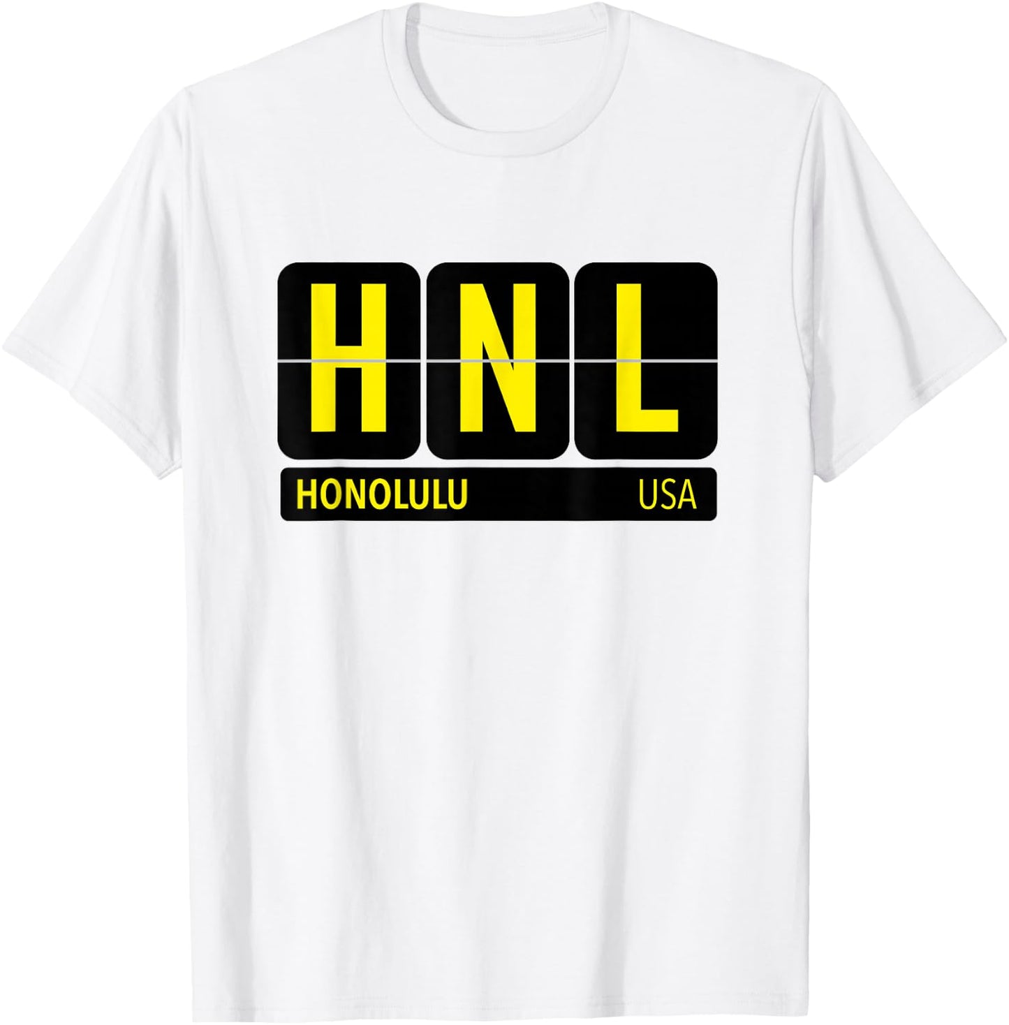 HNL Honolulu Hawaii USA Travel Souvenir Yellow T-Shirt - T-Shirt | White