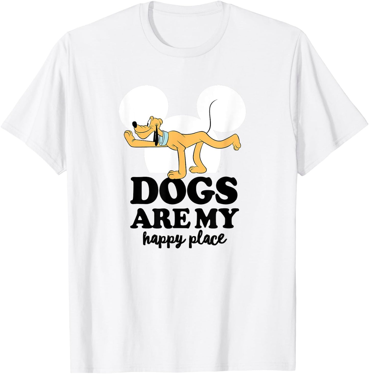Pluto - Dogs Are My Happy Place T-Shirt - T-Shirt | White