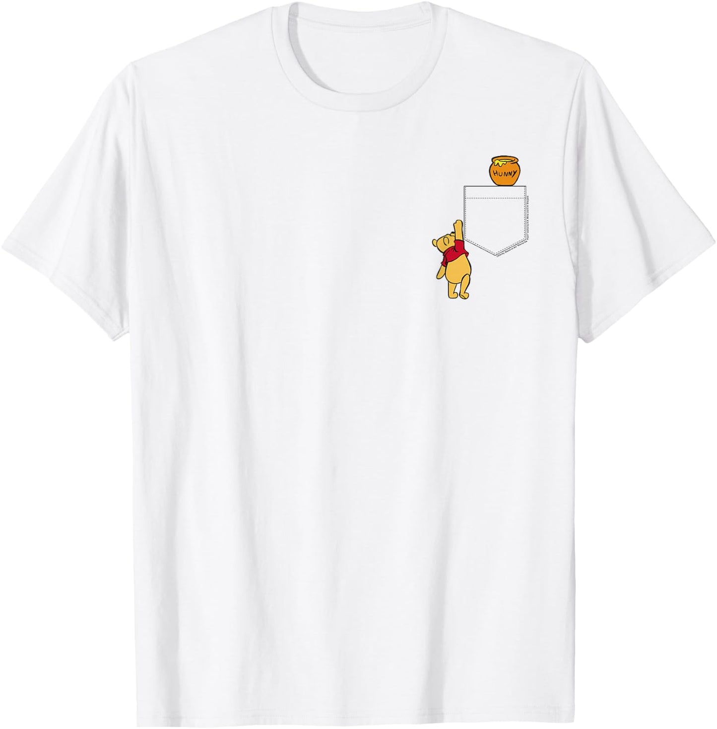 Disney Winnie The Pooh Reaching For Pocket Honey V2 , White T-Shirt - T-Shirt | White