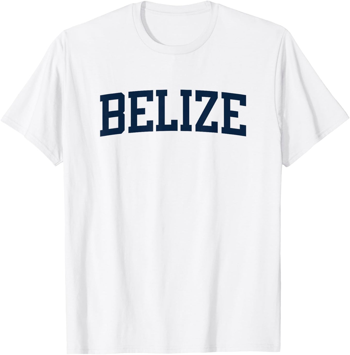 Belize Collegiate Style Varsity Block Letter T-Shirt - T-Shirt | White