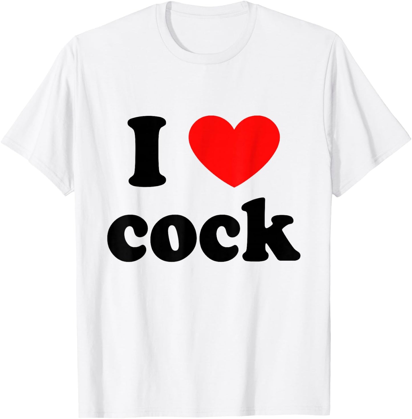 I Love Red Heart Cock T-Shirt - T-Shirt | White