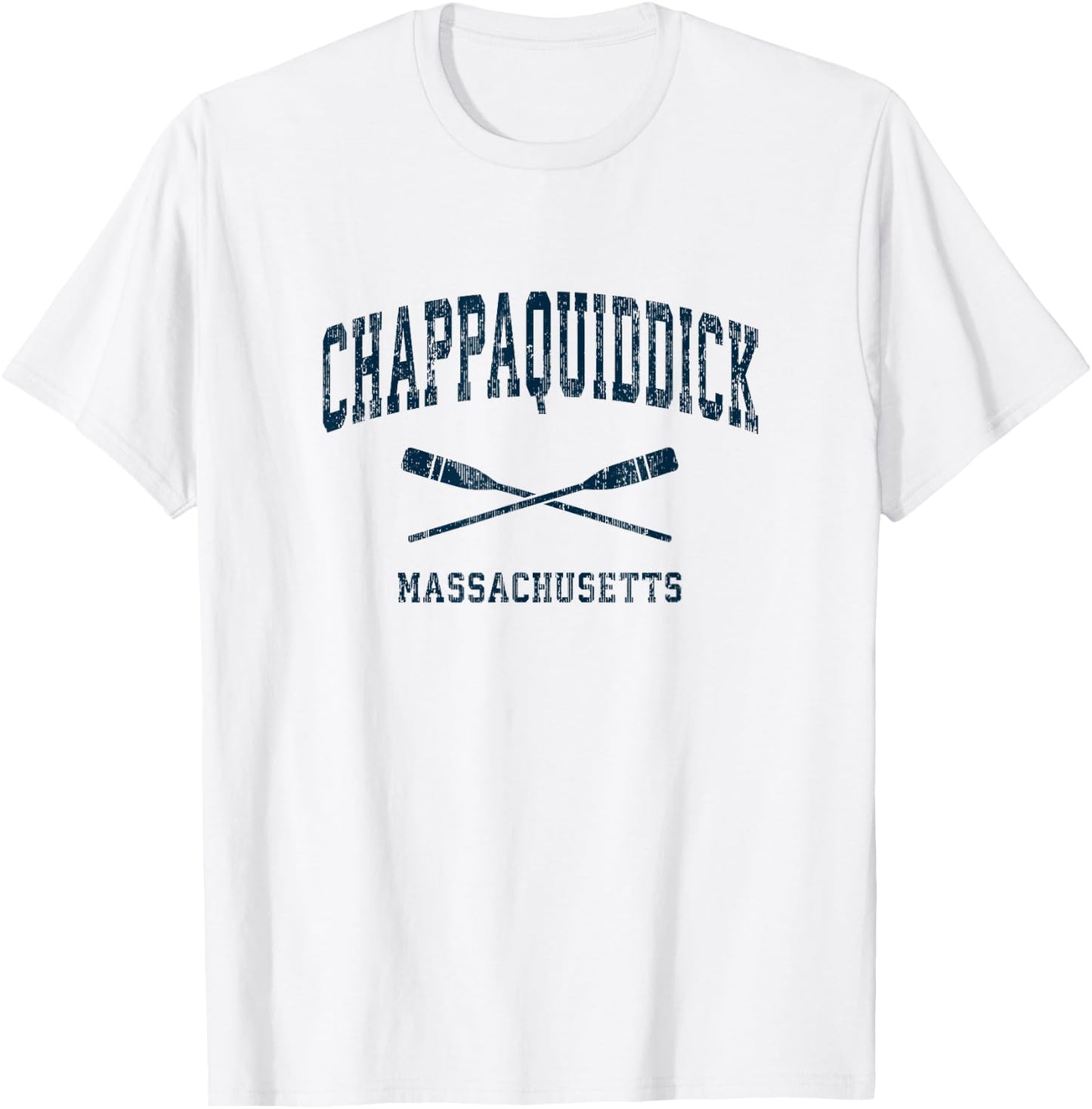 Chappaquiddick Massachusetts Vintage Nautical Paddles Sports T-Shirt - T-Shirt | White