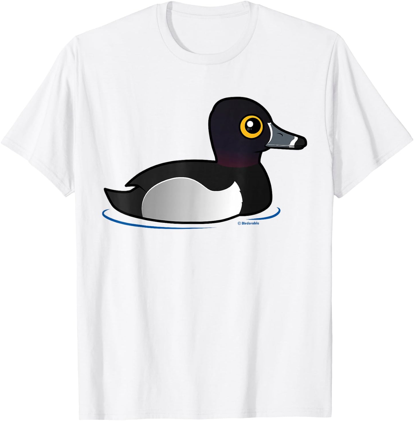 Cute Cartoon Ring-necked Duck Birdorable Waterfowl Bird T-Shirt - T-Shirt | White
