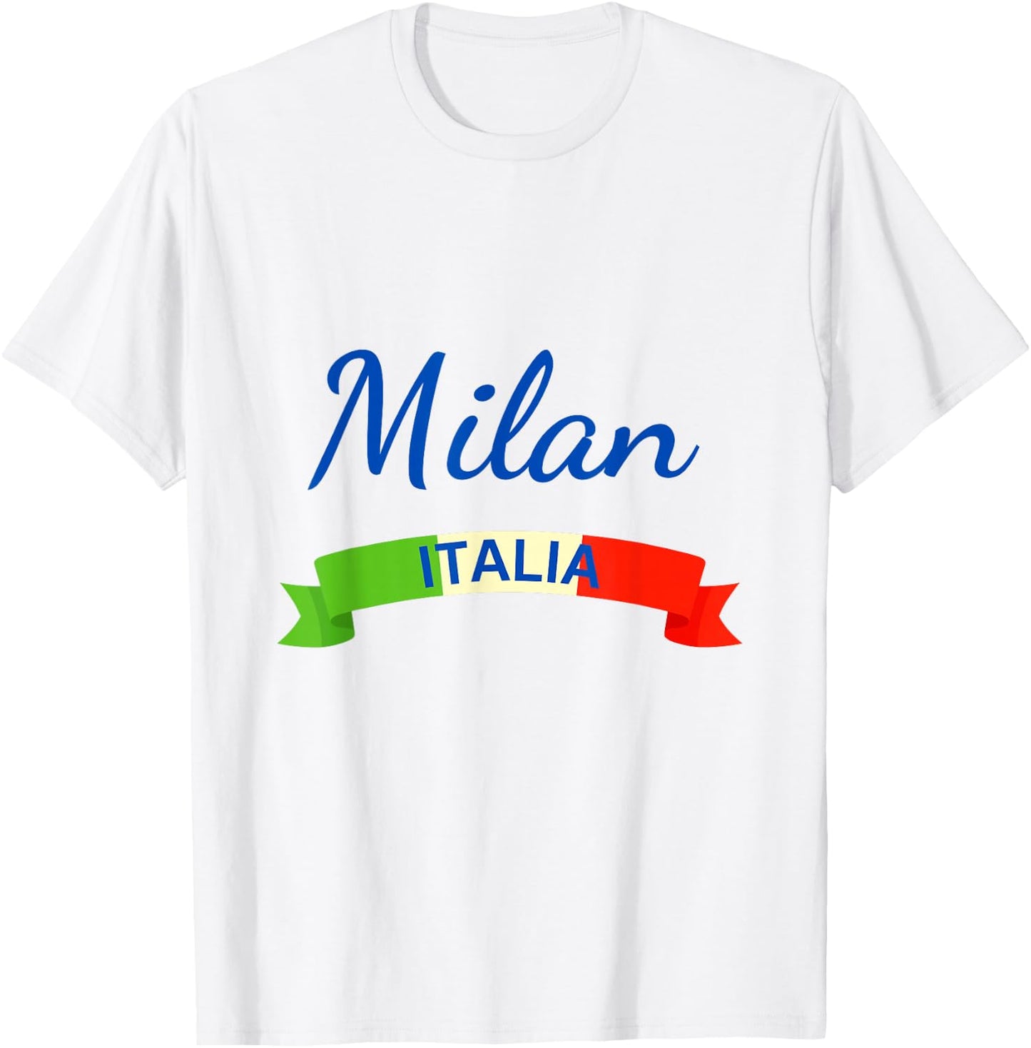 Milan Italy Flag Roma Italia Souvenir Matching Italian T-Shirt - T-Shirt | White