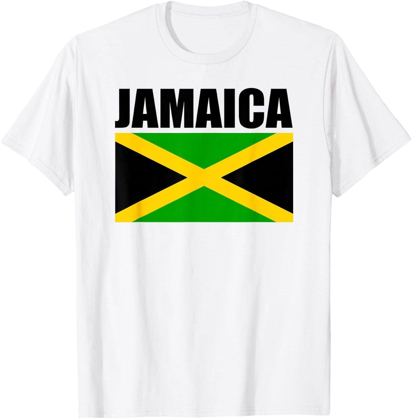 Jamaican Flag, Love Jamaica T-Shirt - T-Shirt | White