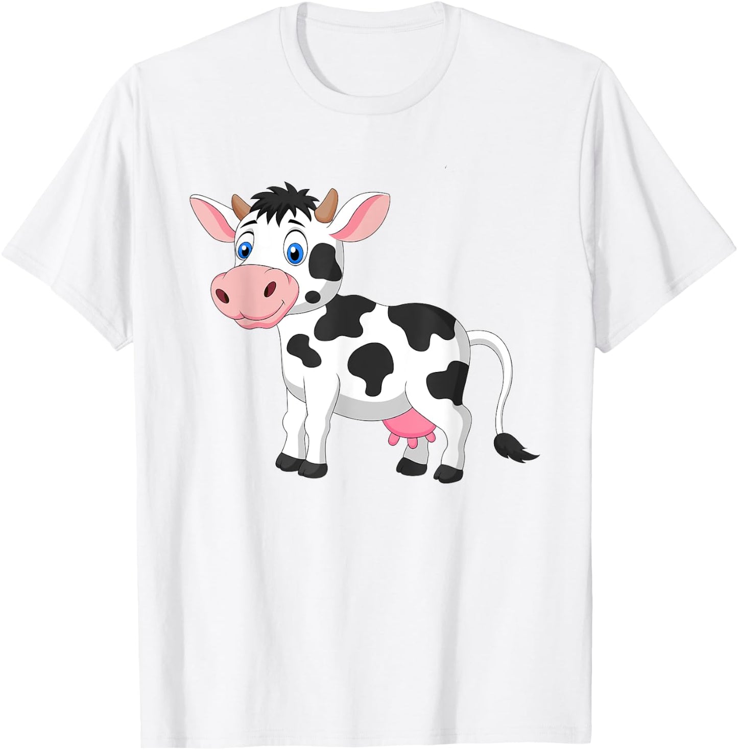 Cute Dairy Cow Pattern Kids , white, S T-Shirt - T-Shirt | White