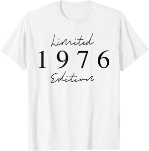 Limited Edition 1976 Birthday 1976 Born 1976 Vintage , blue T-Shirt - T-Shirt | White