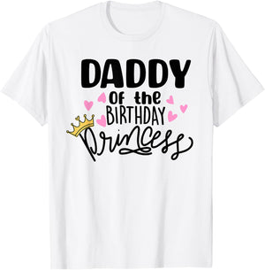 Daddy Of The Birthday Princess Party Toddler Girl Family T-Shirt - T-Shirt | White
