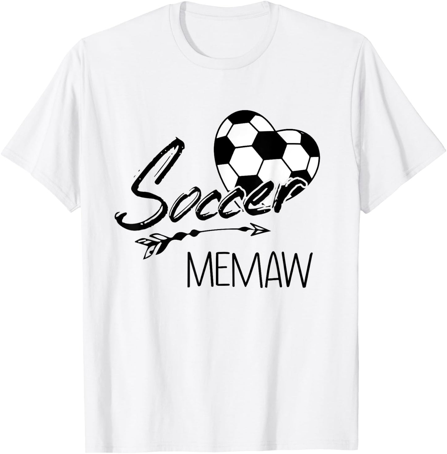 Soccer Memaw Grandma Gift T-Shirt - T-Shirt | White