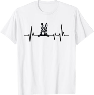 Heartbeat Dog Design Dutch Shepherd Men Women Kids T-Shirt - T-Shirt | White