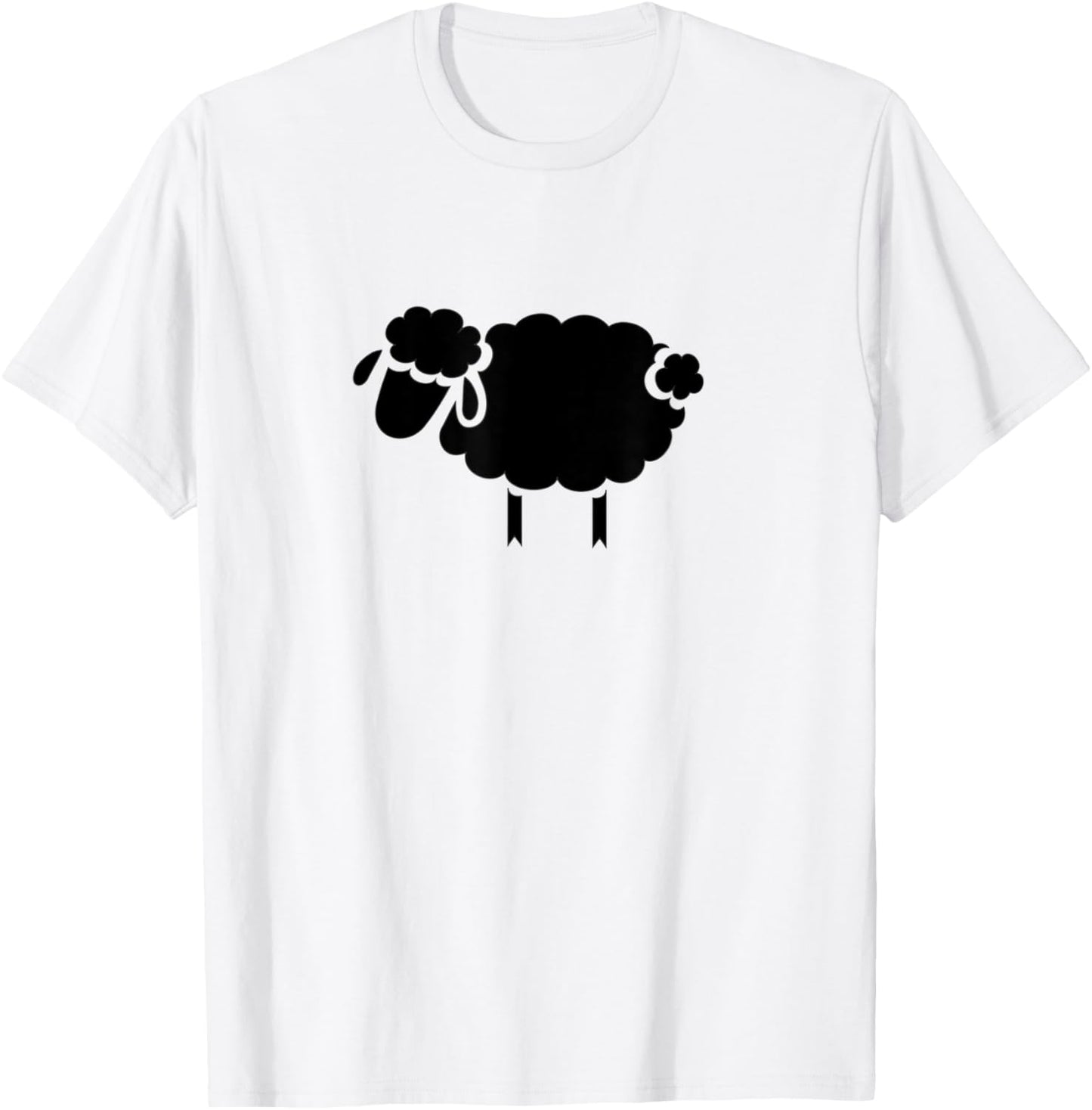 Black Sheep Silhouette Design T-Shirt - T-Shirt | White