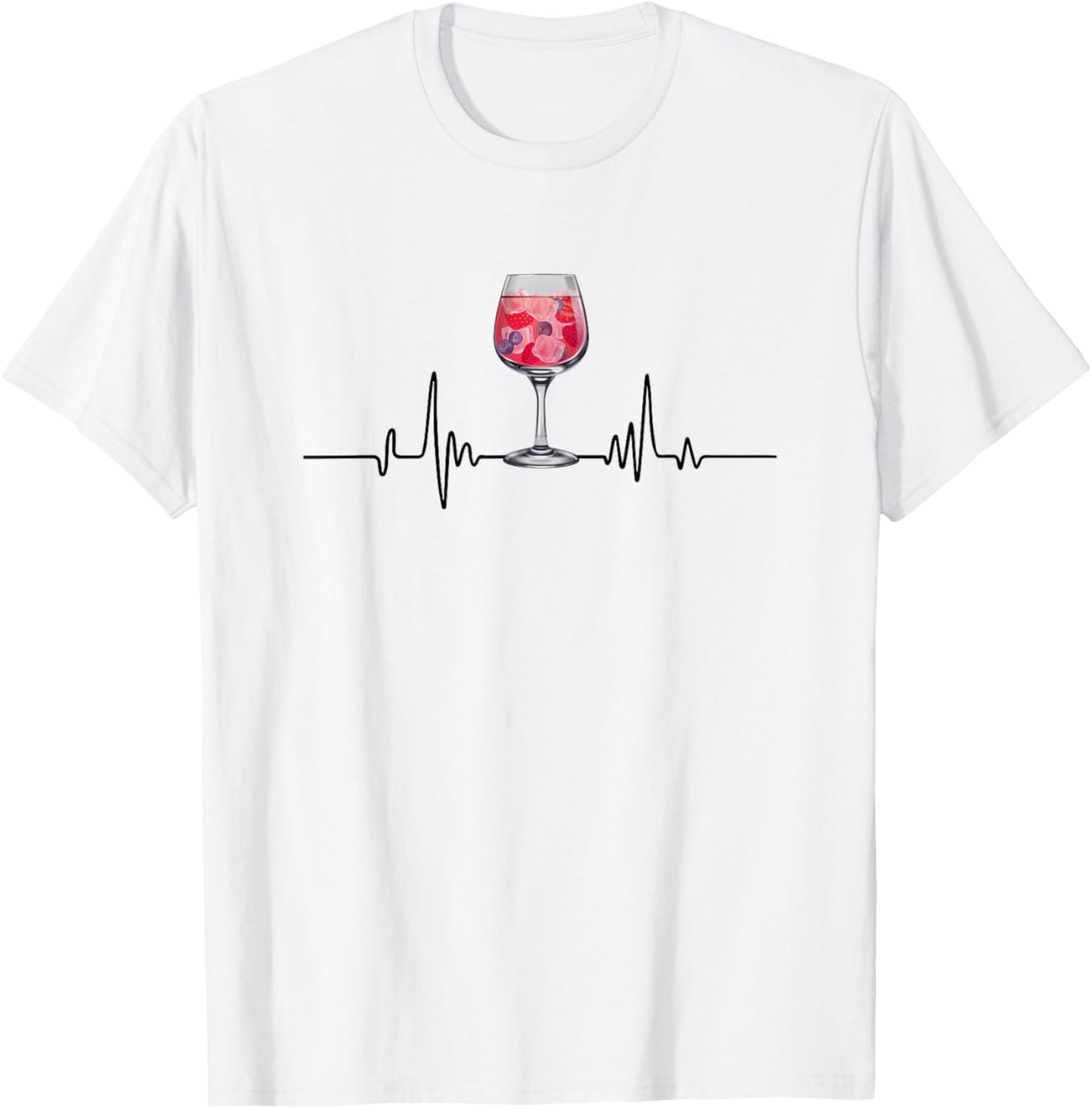 Heartbeat Wildberry Lillet Fruits Cocktail Summer Alcohol , gray T-Shirt - T-Shirt | White
