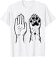 High Five Human Hand Dog Paw T-Shirt - T-Shirt | White