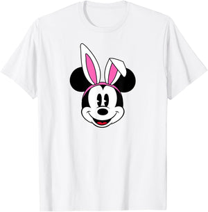 Amazon Essentials Disney Mickey Mouse Spring Easter Bunny Ears T-Shirt - T-Shirt | White