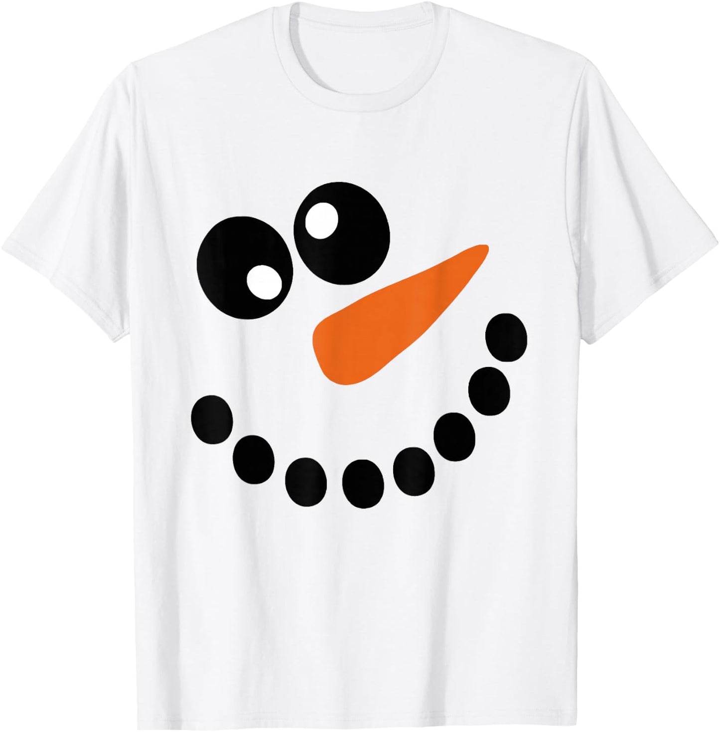Winter Snowman Face Christmas Xmas For Kids T-Shirt - T-Shirt | White