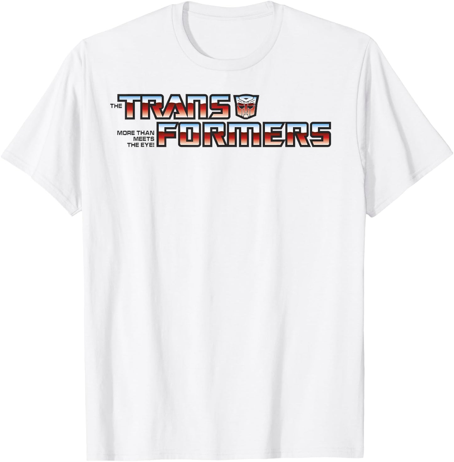 Transformers Red Gradient Classic Vintage Logo T-Shirt - T-Shirt | White