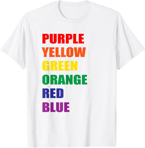 Optical Illusion - Rainbow Colors T-Shirt - T-Shirt | White