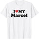 I Love My Marcel Prénom Assorti Couple T-Shirt - T-Shirt | White