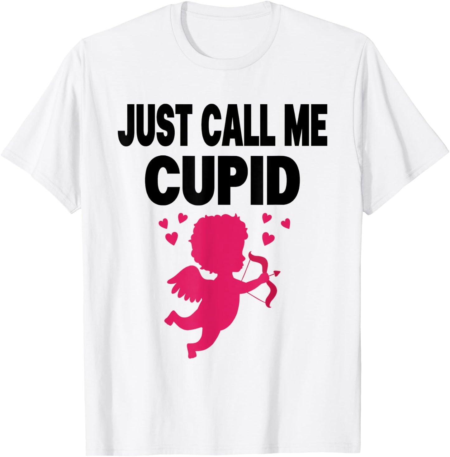 Just Calls Me Cupid Valentine Love Amor Kids Boy Girl , gray T-Shirt - T-Shirt | White