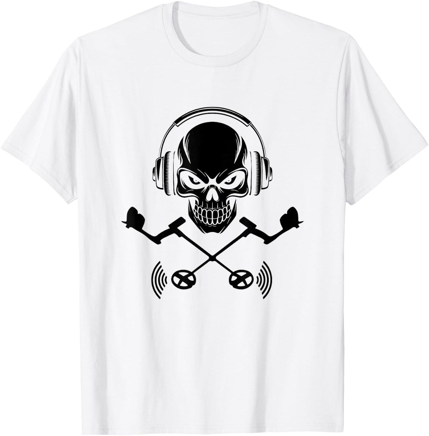 Détecteur de métaux crâne chasse au trésor détecteur de métaux T-Shirt - T-Shirt | White