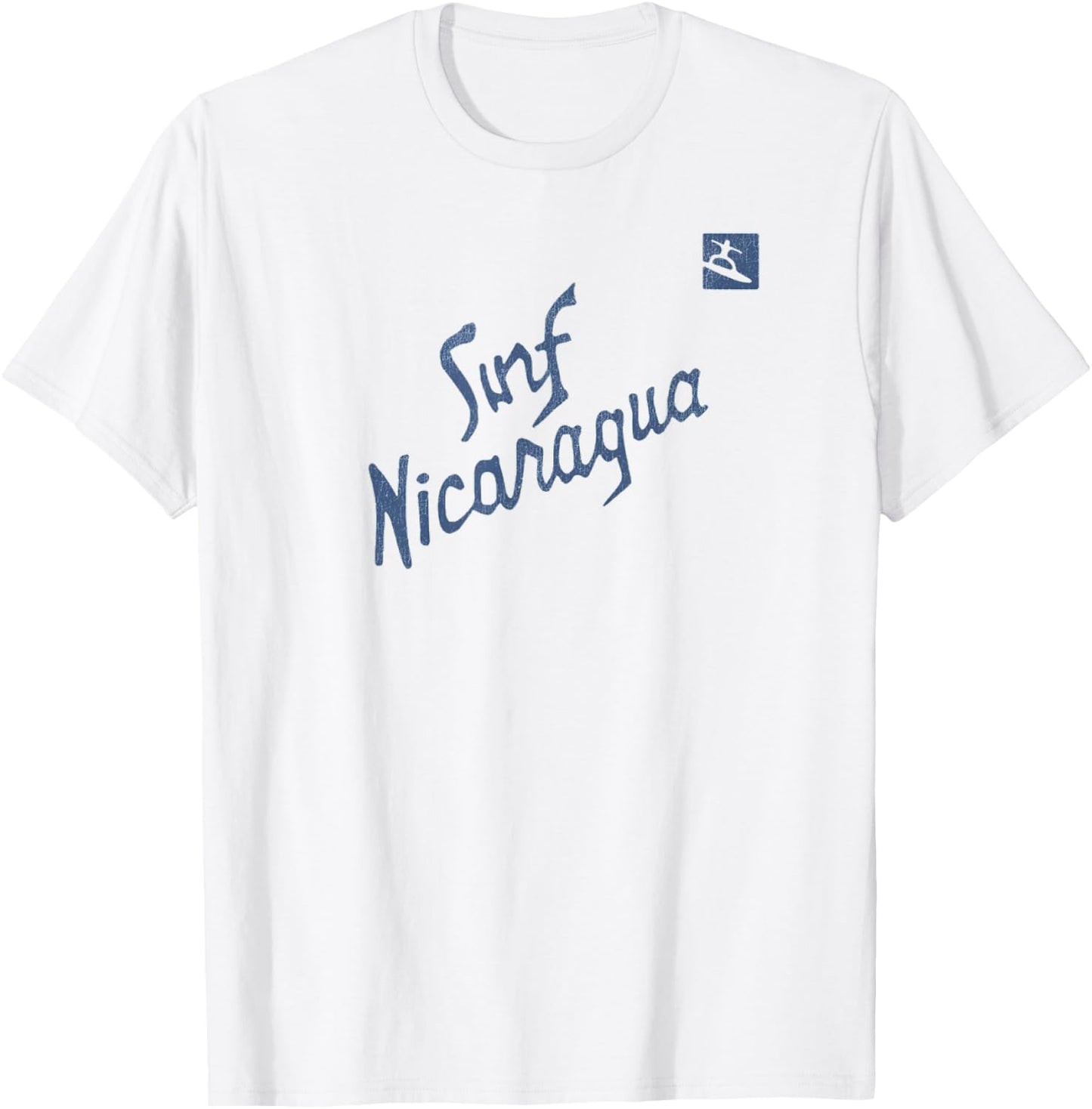 Surf Nicaragua Funny 1980s Retro Vintage Graphic T-Shirt - T-Shirt | White
