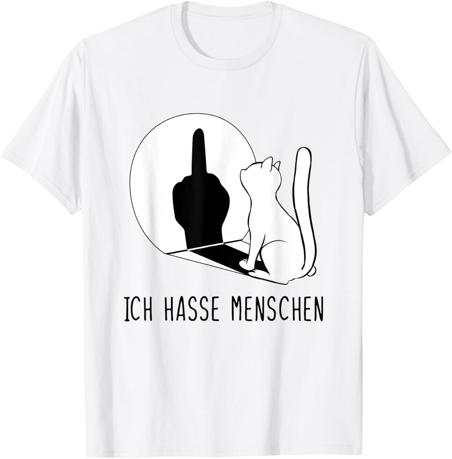 Katzenpulli I Hate People Katze Ich Hasse Menschen T-Shirt - T-Shirt | White