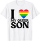 I Love My Queer Son - Gay Pride Proud Parents T-Shirt - T-Shirt | White