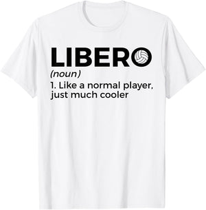 Lustiger Volleyball Libero Definition T-Shirt - T-Shirt | White