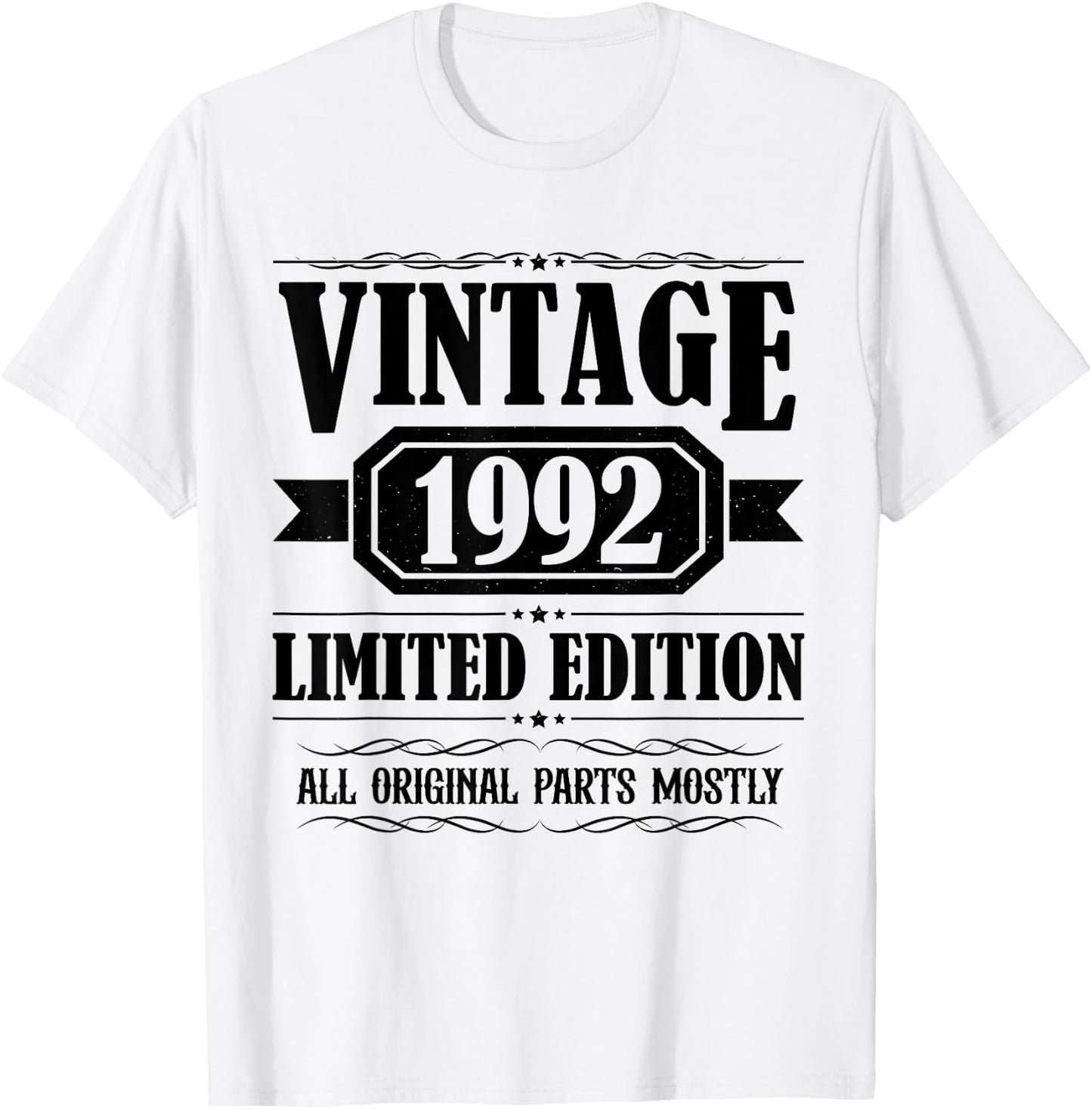 Vintage 1992 T Shirts Retro Funny 1992 Birthday T-Shirt - T-Shirt | White