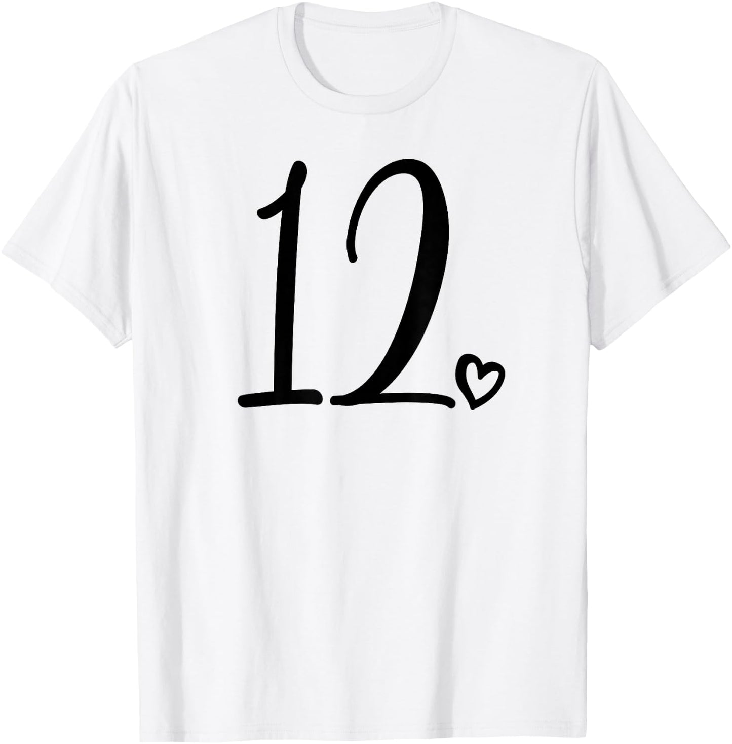 12. Geburtstag Kinder Mädchen Zwölf niedliche Zahl 12 Jahre alt T-Shirt - T-Shirt | White