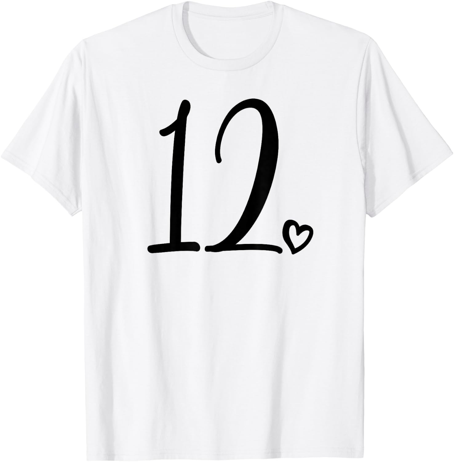12. Geburtstag Kinder Mädchen Zwölf niedliche Zahl 12 Jahre alt T-Shirt - T-Shirt | White
