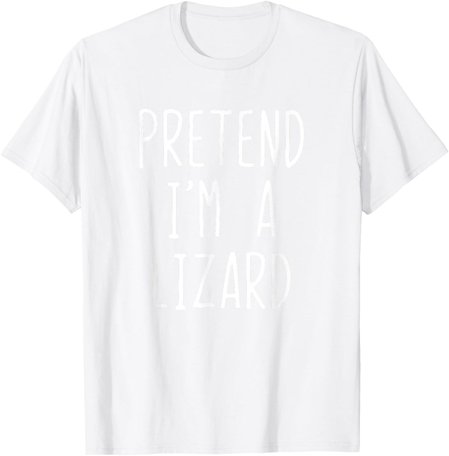 Pretend I'm Lizard Costume Halloween Funny Lazy Adult Kids T-Shirt - T-Shirt | White