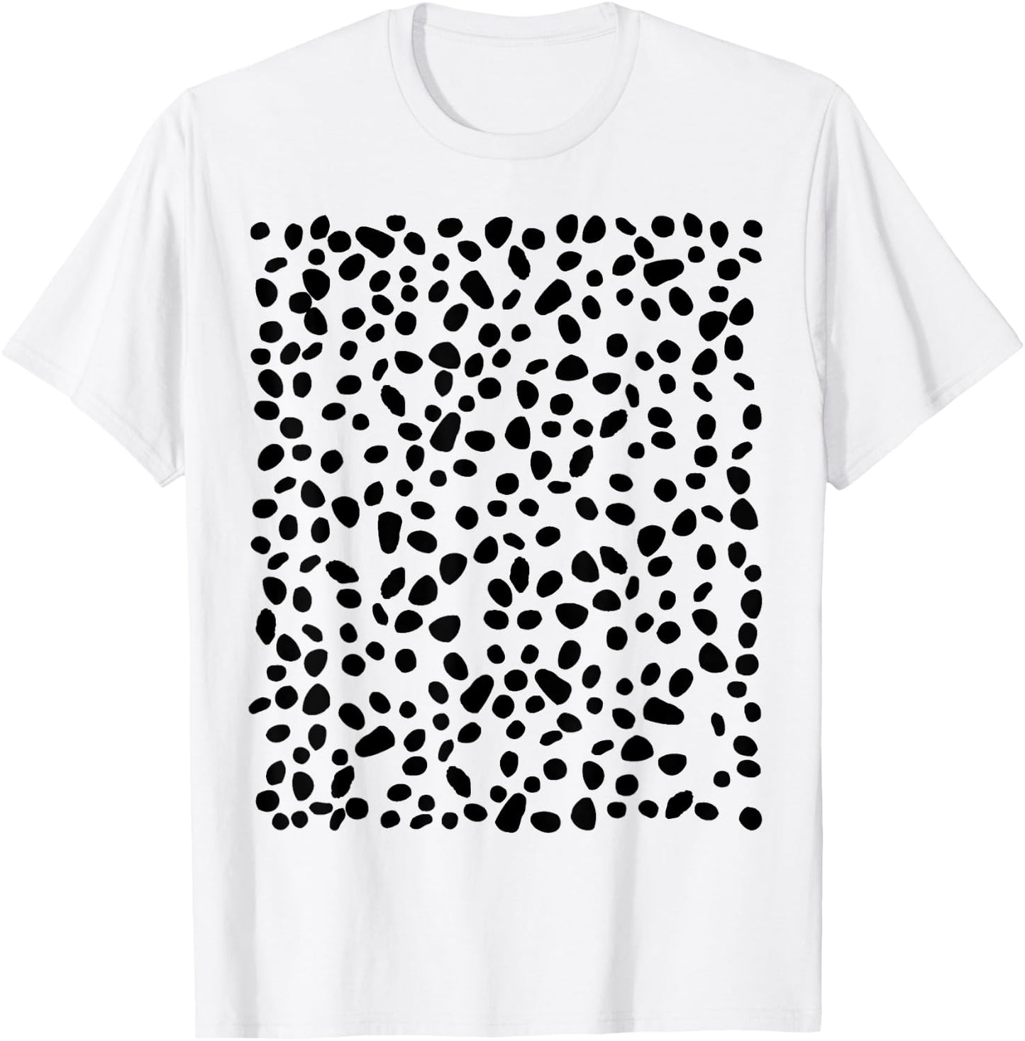 spotted white with black polka dots Dalmatian T-Shirt - T-Shirt | White