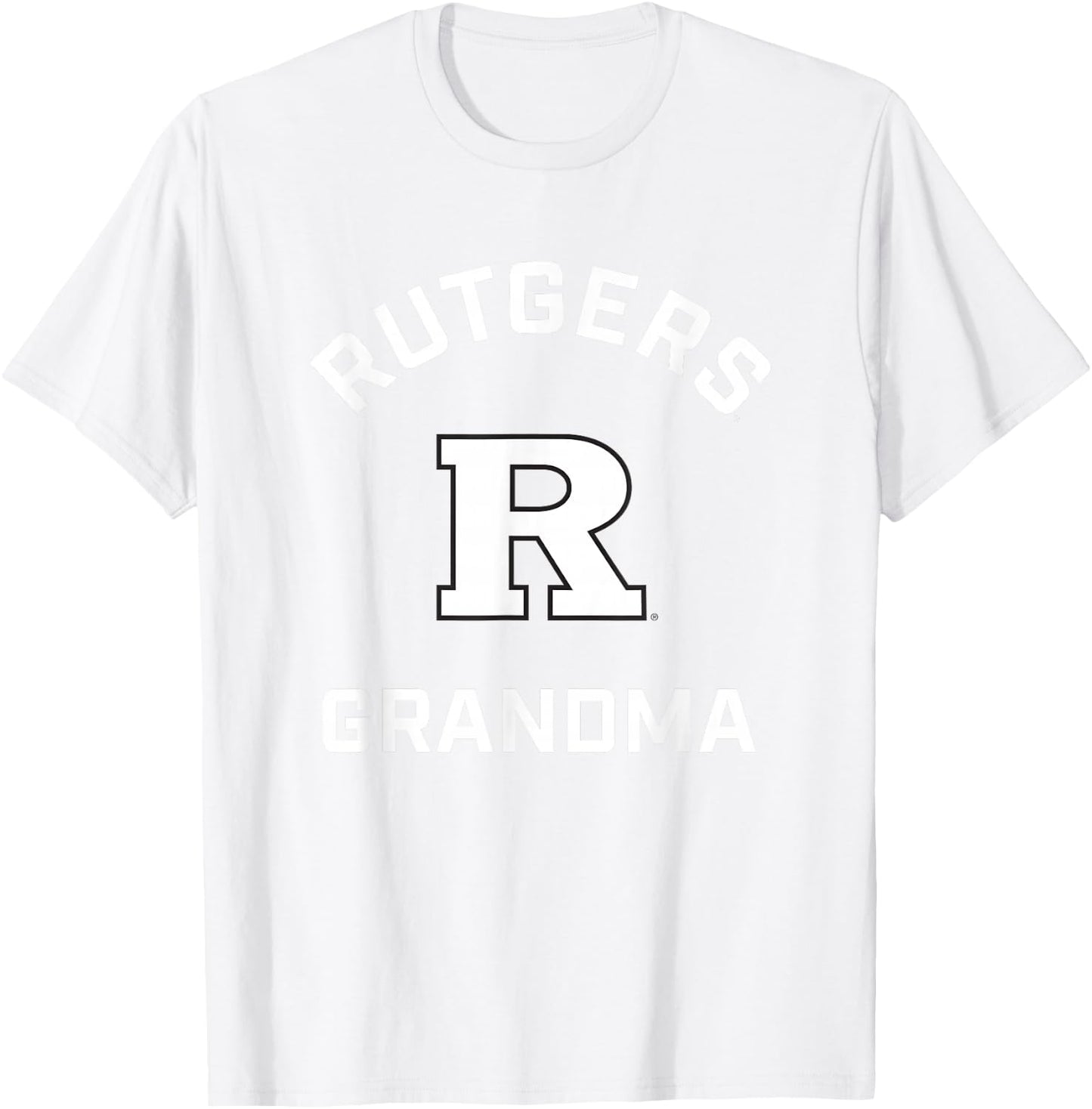 Rutgers University Scarlet Knights Arched Grandma T-Shirt - T-Shirt | White