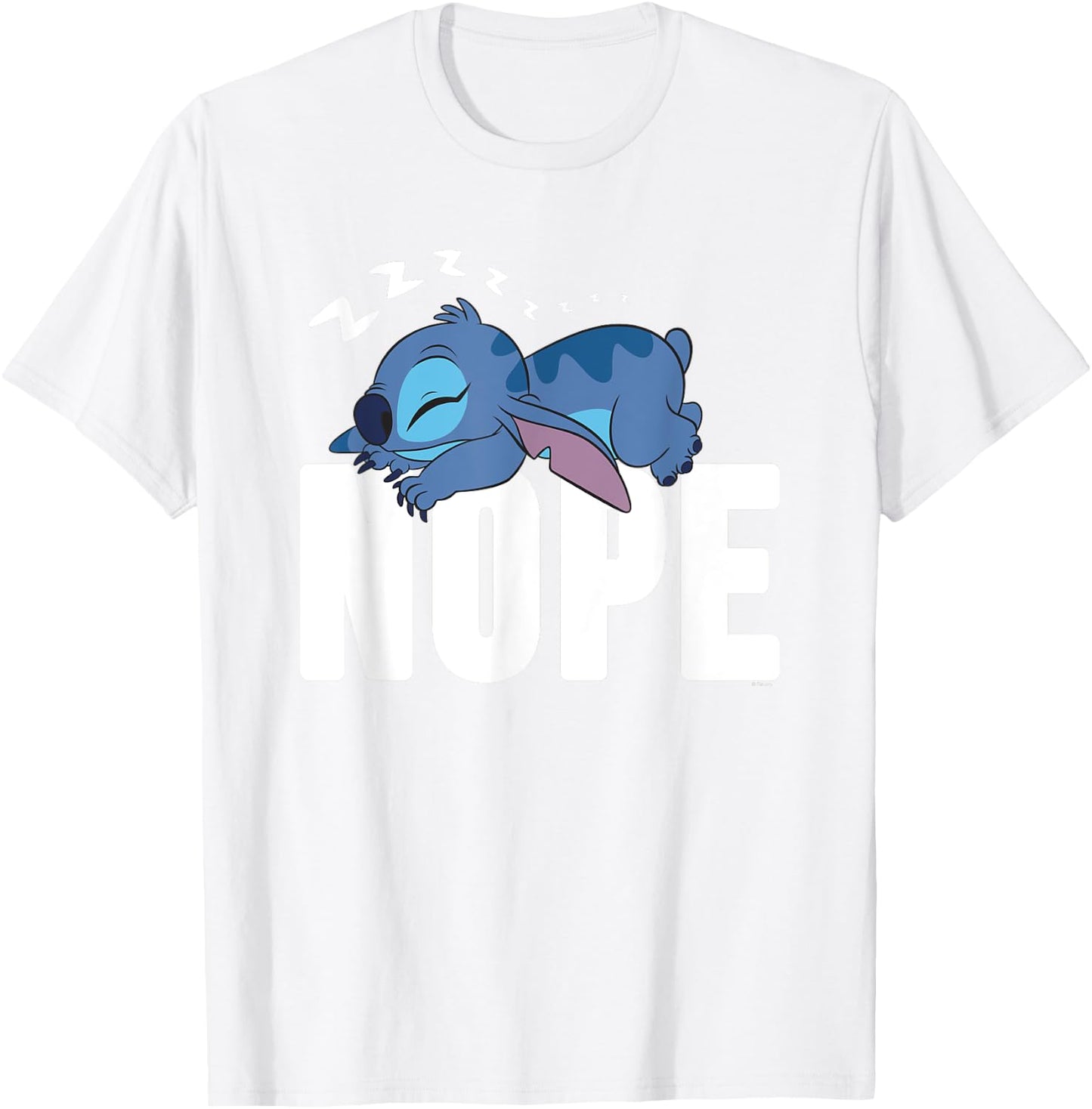 Lilo And Stitch Nope Nightdress T-Shirt - T-Shirt | White