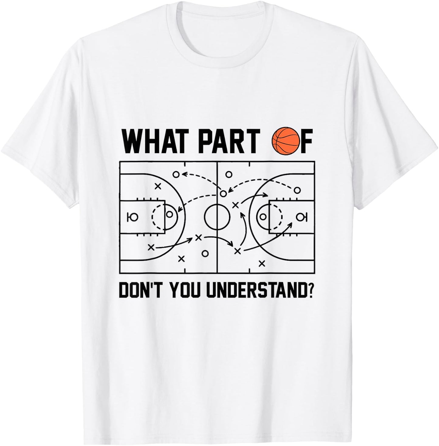 What Part Of Don't You Understand Basketball Coach Tactic T-Shirt - T-Shirt | White