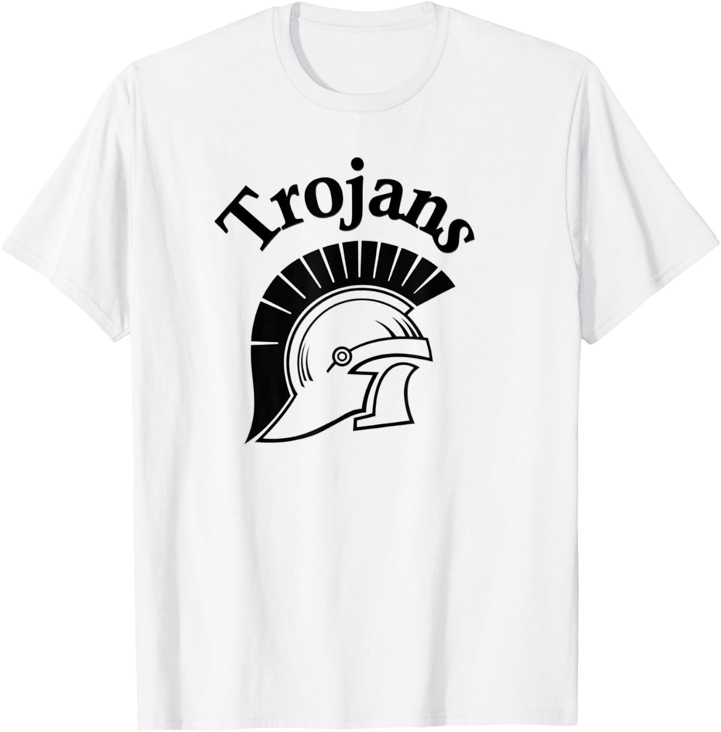 Trojans team - Black Logo T-Shirt - T-Shirt | White