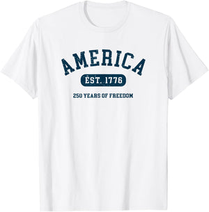America 1776 USA United States America US 4th of July 2026 T-Shirt - T-Shirt | White