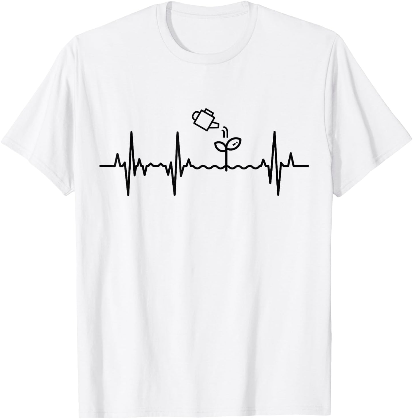 Ligne cardiaque de jardinage Fréquence cardiaque T-Shirt - T-Shirt | White