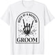 Groom Death of a Bachelor Skeleton Gothic Halloween Party T-Shirt - T-Shirt | White
