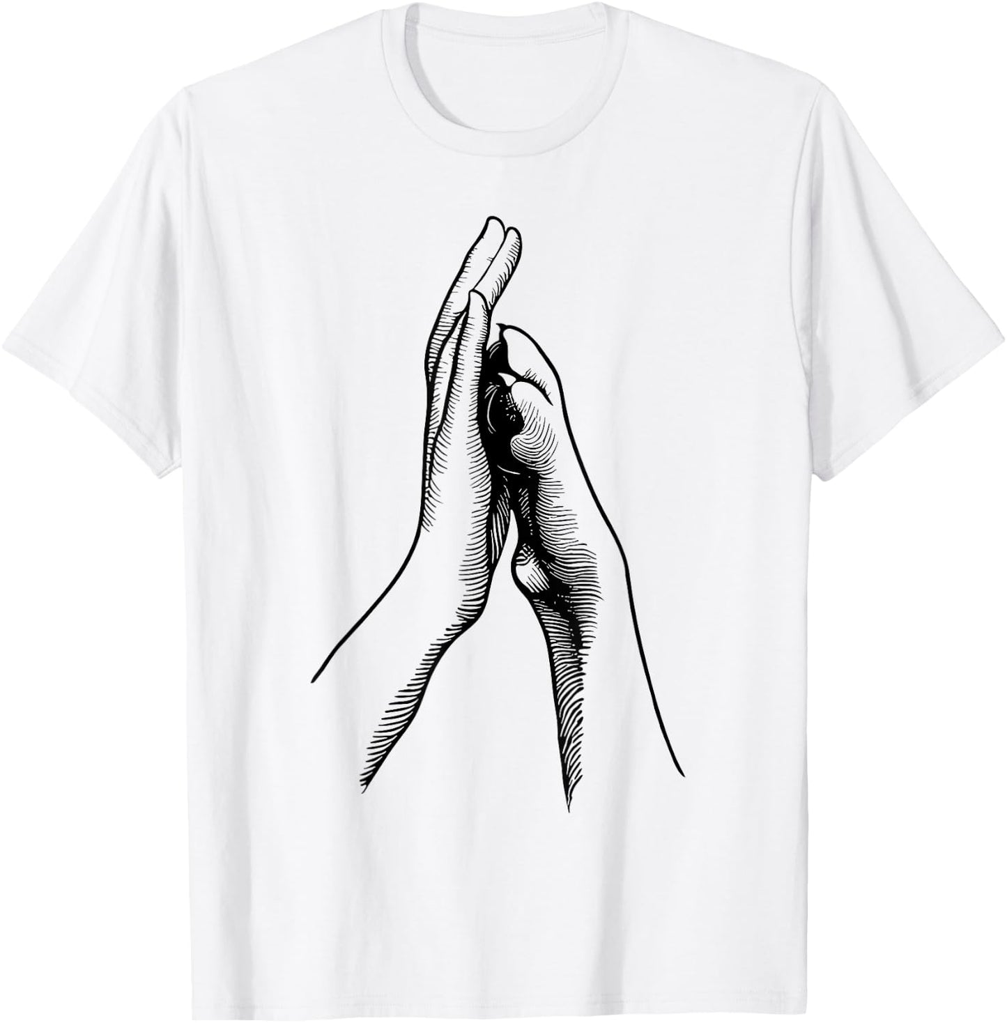 Dog Paw Human Hand High Five T-Shirt - T-Shirt | White