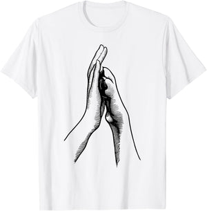 Dog Paw Human Hand High Five T-Shirt - T-Shirt | White