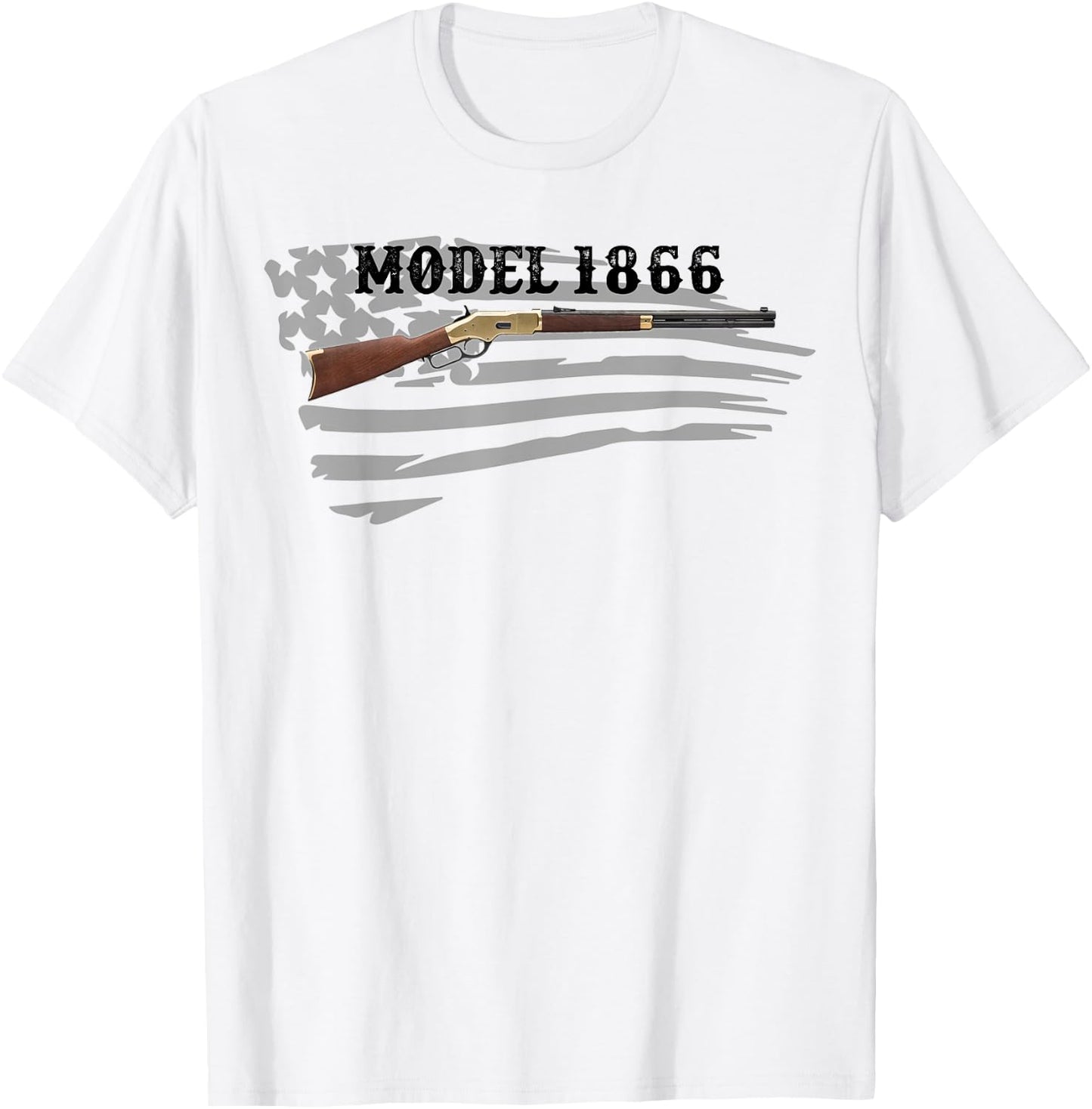 Model 1866 Lever Action Rifle T-Shirt - T-Shirt | White