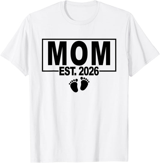 Gender Reveal 2026 MOM to Be - Girl - First Time MOM T-Shirt - T-Shirt | White